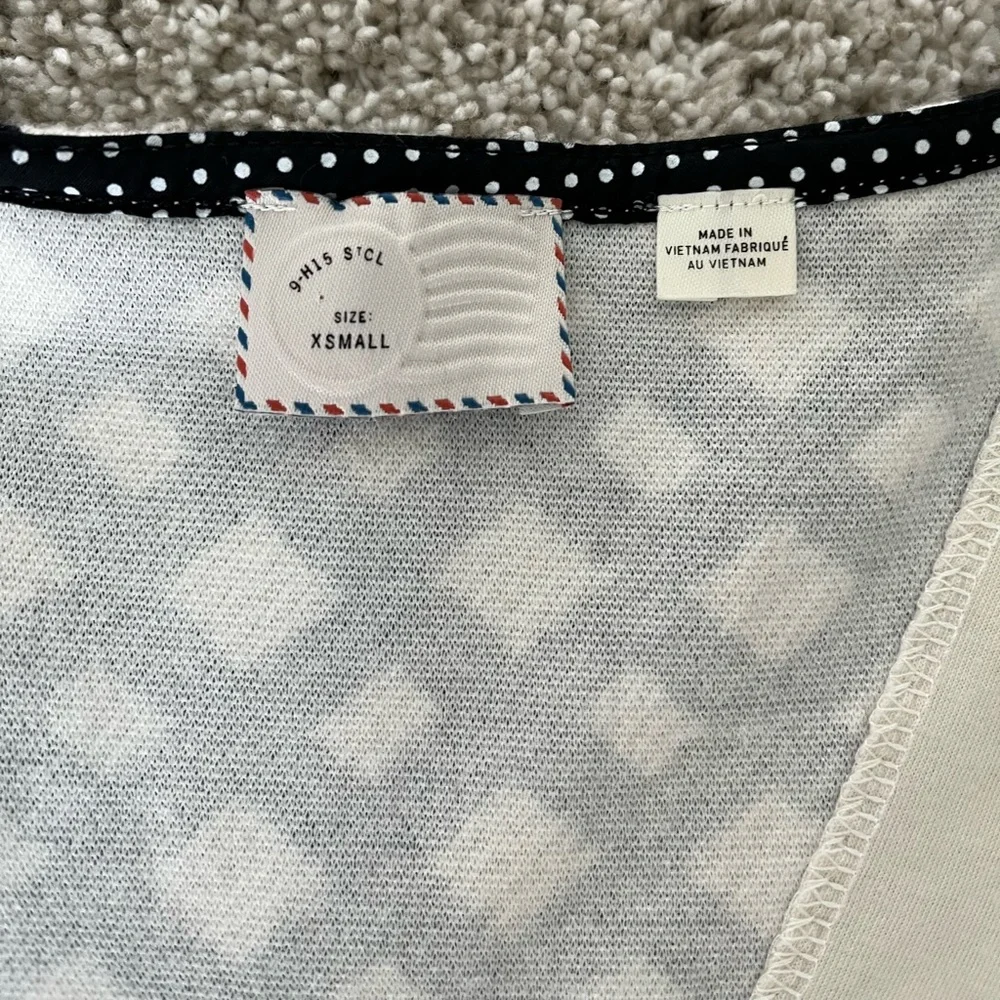Anthropologie Postmark Scallop Peplum Top